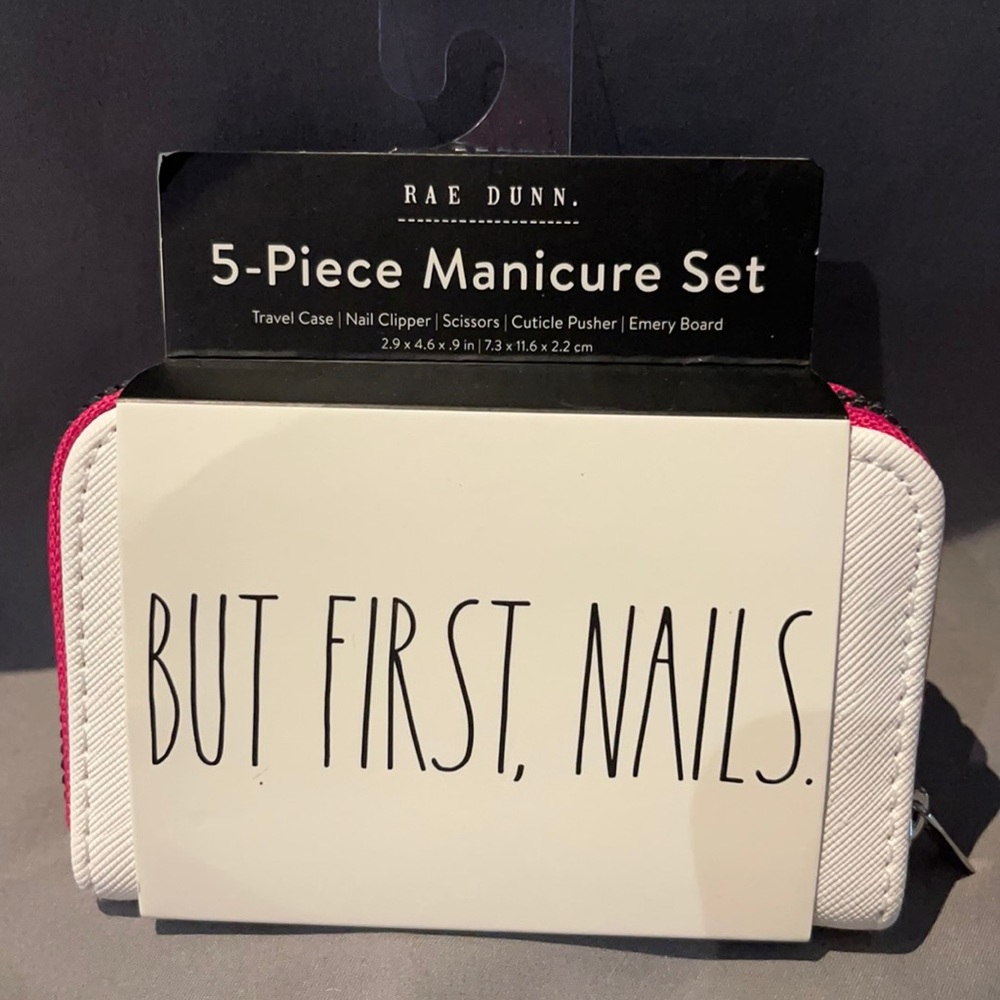 Rae Dunn - BUT FIRST NAILS - manicure set